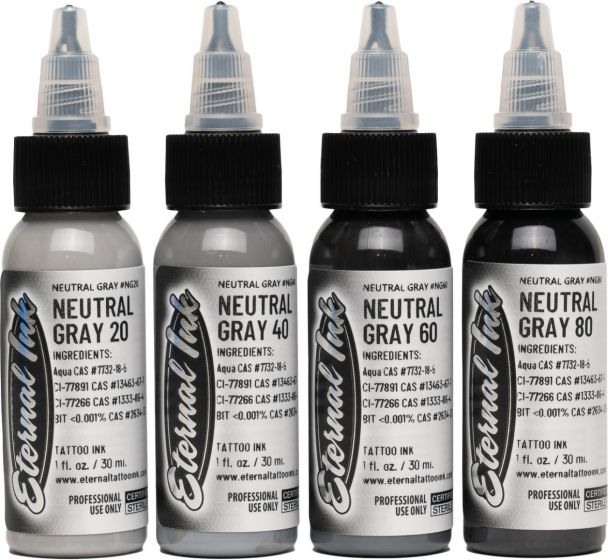 ETERNAL INK EU 1OZ/30ML NEUTRAL GRAY SET